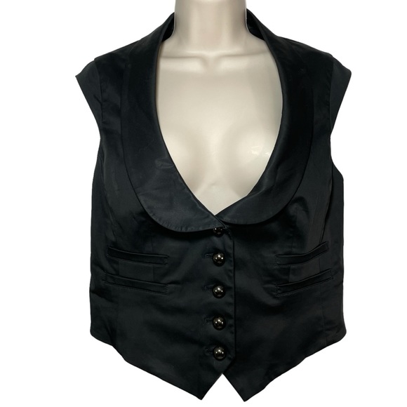 Club Monaco black casual button down vest - Picture 7 of 7